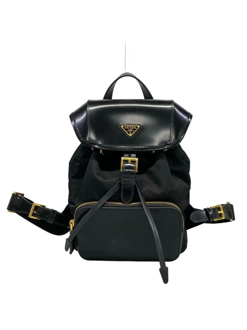 Prada Backpack Black Re-Nylon Leather